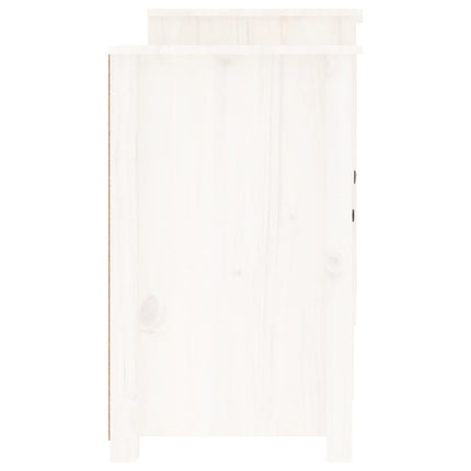 Credenza Bianca 164x37x68 cm in Legno Massello di Pino