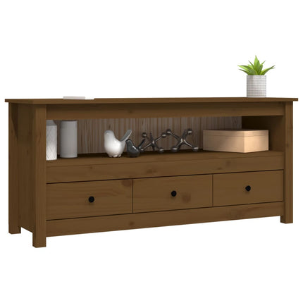 Mobile Porta TV ambra 114x35x52 cm in Legno Massello di Pino