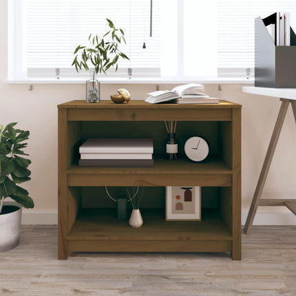 Libreria Marrone ambra 80x35x68 cm in Legno Massello di Pino