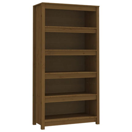 Libreria Marrone ambra 80x35x154 cm in Legno Massello di Pino