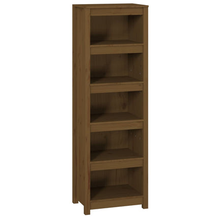 Libreria Marrone Ambra 50x35x154 cm in Legno Massello di Pino