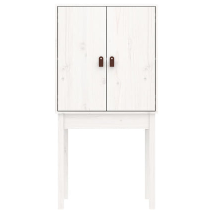 Credenza Bianca 60x40x120 cm in Legno Massello di Pino