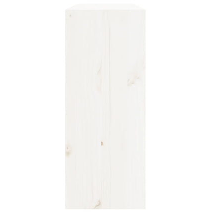 Portabottiglie Bianco 62x25x62 cm in Legno Massello di Pino