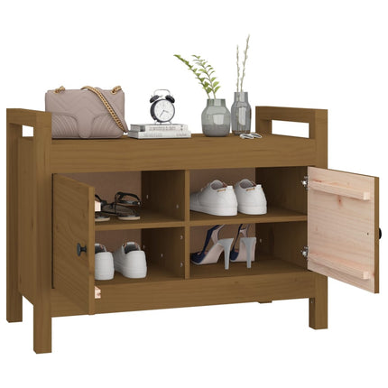 Panca da Ingresso Ambra 80x40x60 cm in Legno Massello di Pino