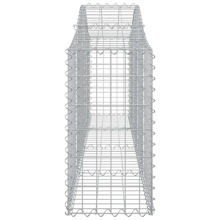 Cesti Gabbioni ad Arco 2 pz 200x30x60/80 cm Ferro Zincato