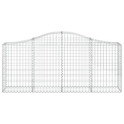 Cesti Gabbioni ad Arco 12 pz 200x30x80/100 cm Ferro Zincato