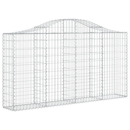 Cesti Gabbioni ad Arco 2 pz 200x30x100/120 cm Ferro Zincato