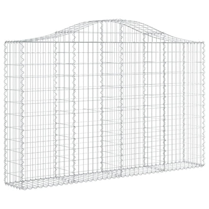 Cesti Gabbioni ad Arco 7 pz 200x30x120/140 cm Ferro Zincato