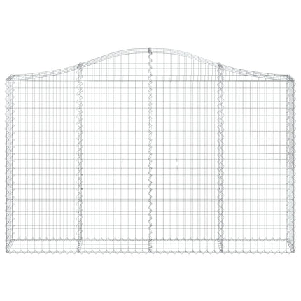 Cesti Gabbioni ad Arco 10 pz 200x30x120/140 cm Ferro Zincato