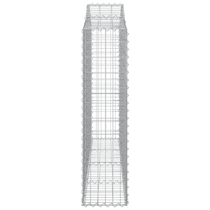 Cesti Gabbioni ad Arco 13 pz 200x30x120/140 cm Ferro Zincato