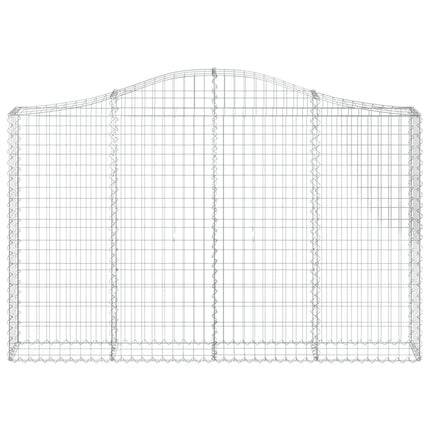 Cesti Gabbioni ad Arco 18 pz 200x30x120/140 cm Ferro Zincato
