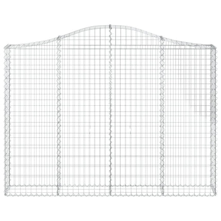 Cesti Gabbioni ad Arco 7 pz 200x30x140/160 cm Ferro Zincato