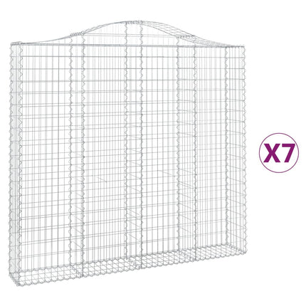 Cesti Gabbioni ad Arco 7 pz 200x30x180/200 cm Ferro Zincato