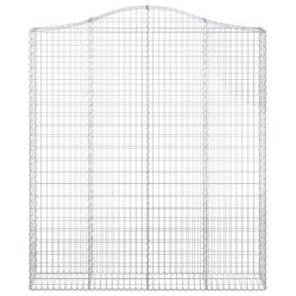 Cesti Gabbioni ad Arco 14 pz 200x30x220/240 cm Ferro Zincato