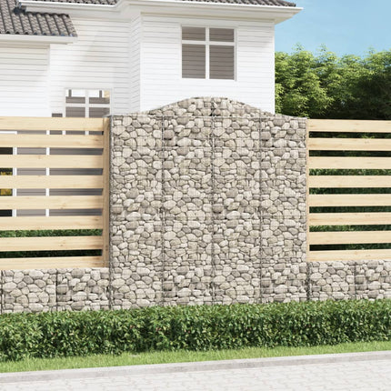 Cesti Gabbioni ad Arco 14 pz 200x30x220/240 cm Ferro Zincato