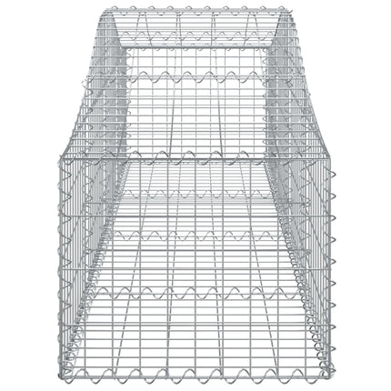 Cesti Gabbioni ad Arco 4 pz 200x50x40/60 cm Ferro Zincato