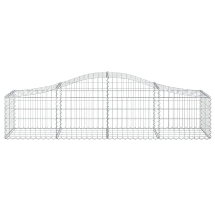 Cesti Gabbioni ad Arco 5 pz 200x50x40/60 cm Ferro Zincato