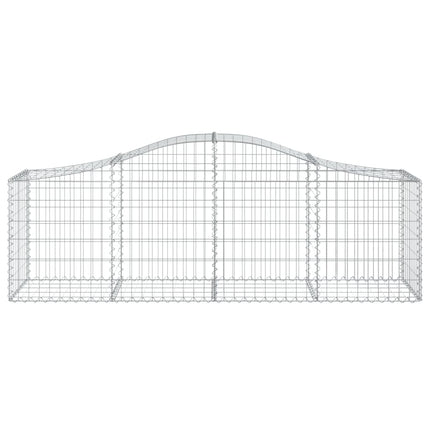 Cesti Gabbioni ad Arco 3 pz 200x50x60/80 cm Ferro Zincato