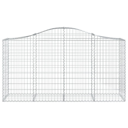 Cesti Gabbioni ad Arco 13 pz 200x50x100/120 cm Ferro Zincato