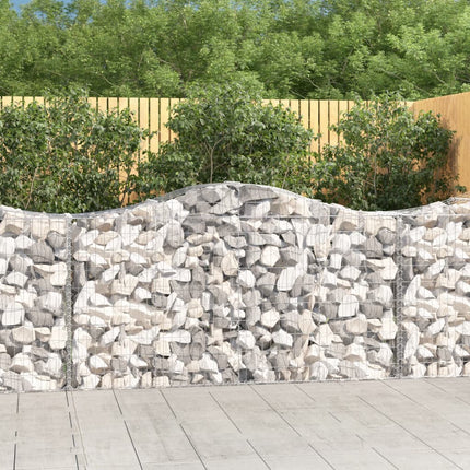 Cesti Gabbioni ad Arco 14 pz 200x50x100/120 cm Ferro Zincato