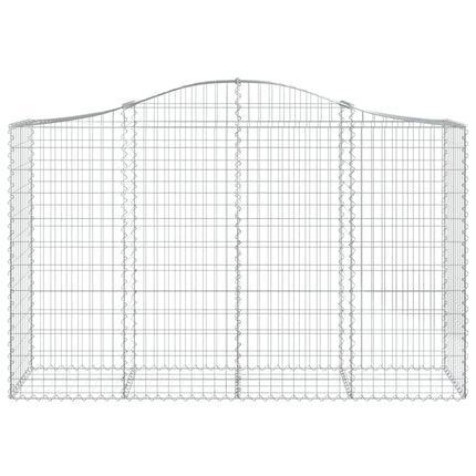 Cesti Gabbioni ad Arco 12 pz 200x50x120/140 cm Ferro Zincato