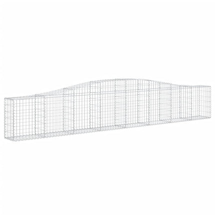 Cesti Gabbioni ad Arco 4 pz 400x30x60/80 cm Ferro Zincato
