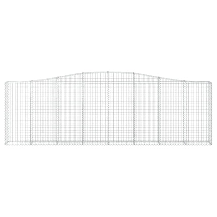 Cesti Gabbioni ad Arco 5 pz 400x30x120/140 cm Ferro Zincato