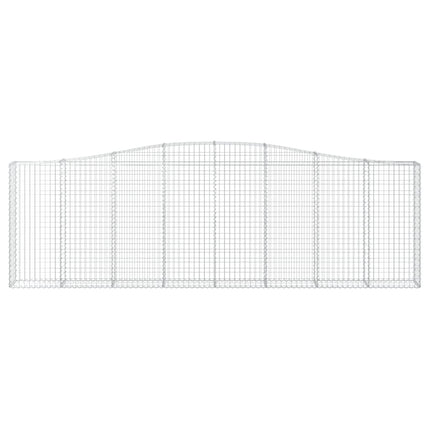 Cesti Gabbioni ad Arco 20 pz 400x30x120/140 cm Ferro Zincato