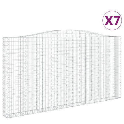 Cesti Gabbioni ad Arco 7 pz 400x30x200/220 cm Ferro Zincato