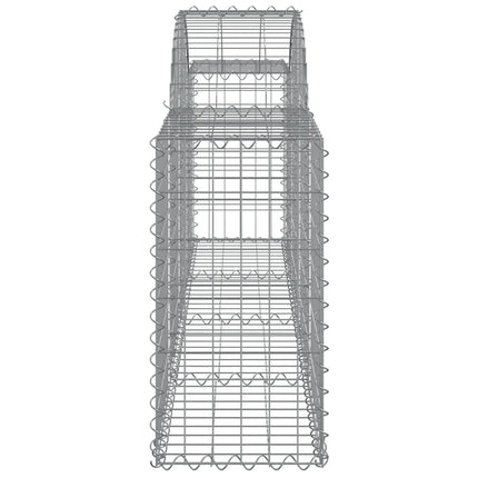 Cesti Gabbioni ad Arco 15 pz 200x30x60/80 cm Ferro Zincato