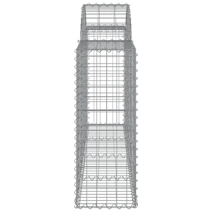 Cesti Gabbioni ad Arco 3 pz 200x30x80/100 cm Ferro Zincato