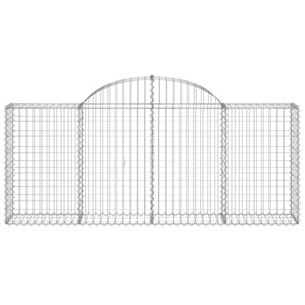 Cesti Gabbioni ad Arco 7 pz 200x30x80/100 cm Ferro Zincato