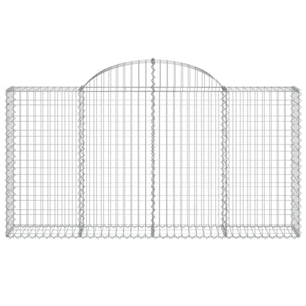 Cesti Gabbioni ad Arco 18 pz 200x30x100/120 cm Ferro Zincato