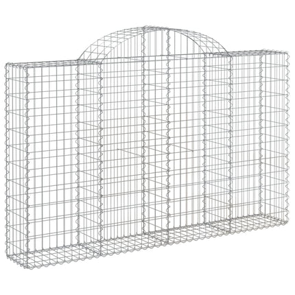 Cesti Gabbioni ad Arco 11 pz 200x30x120/140 cm Ferro Zincato