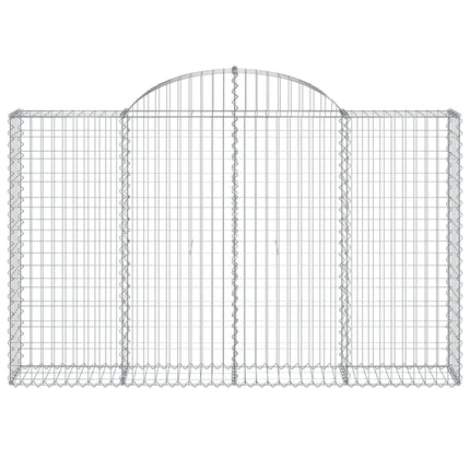 Cesti Gabbioni ad Arco 12 pz 200x30x120/140 cm Ferro Zincato
