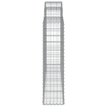 Cesti Gabbioni ad Arco 12 pz 200x30x120/140 cm Ferro Zincato