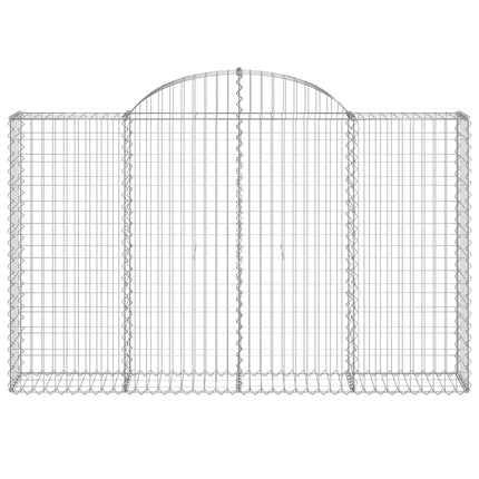 Cesti Gabbioni ad Arco 13 pz 200x30x120/140 cm Ferro Zincato
