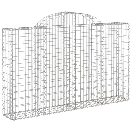 Cesti Gabbioni ad Arco 18 pz 200x30x120/140 cm Ferro Zincato