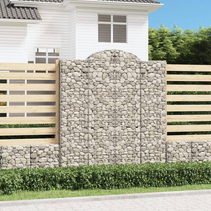 Cesti Gabbioni ad Arco 2 pz 200x30x220/240 cm Ferro Zincato