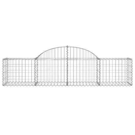 Cesti Gabbioni ad Arco 11 pz 200x50x40/60 cm Ferro Zincato