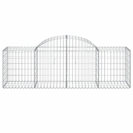 Cesti Gabbioni ad Arco 12 pz 200x50x60/80 cm Ferro Zincato