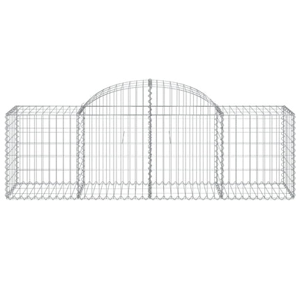 Cesti Gabbioni ad Arco 14 pz 200x50x60/80 cm Ferro Zincato