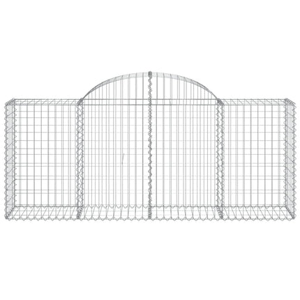 Cesti Gabbioni ad Arco 3 pz 200x50x80/100 cm Ferro Zincato
