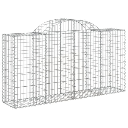Cesti Gabbioni ad Arco 14 pz 200x50x100/120 cm Ferro Zincato