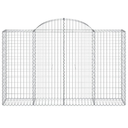 Cesti Gabbioni ad Arco 5 pz 200x50x120/140 cm Ferro Zincato