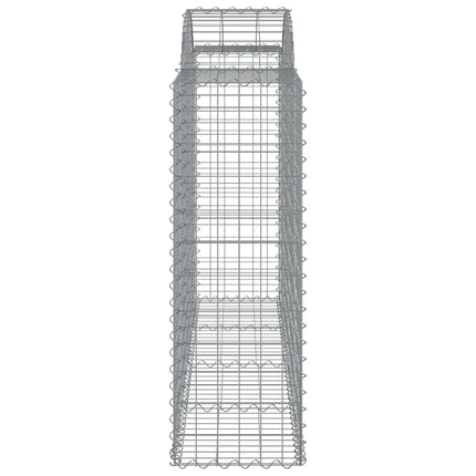 Cesti Gabbioni ad Arco 6 pz 200x50x120/140 cm Ferro Zincato