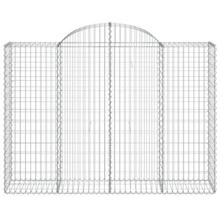 Cesti Gabbioni ad Arco 7 pz 200x50x140/160 cm Ferro Zincato