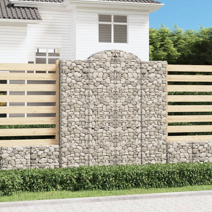 Cesti Gabbioni ad Arco 3 pz 200x50x220/240 cm Ferro Zincato
