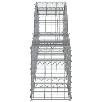 Cesti Gabbioni ad Arco 10 pz 300x30x40/60 cm Ferro Zincato