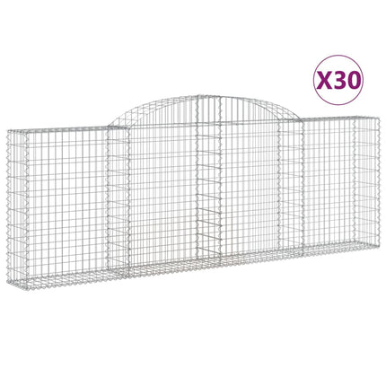 Cesti Gabbioni ad Arco 30 pz 300x30x100/120 cm Ferro Zincato